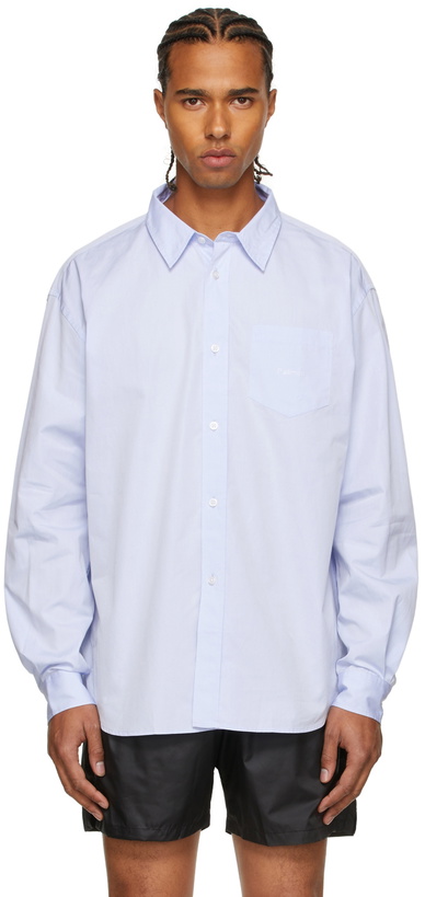 Photo: Palmes Blue Daryl Long Sleeve Shirt