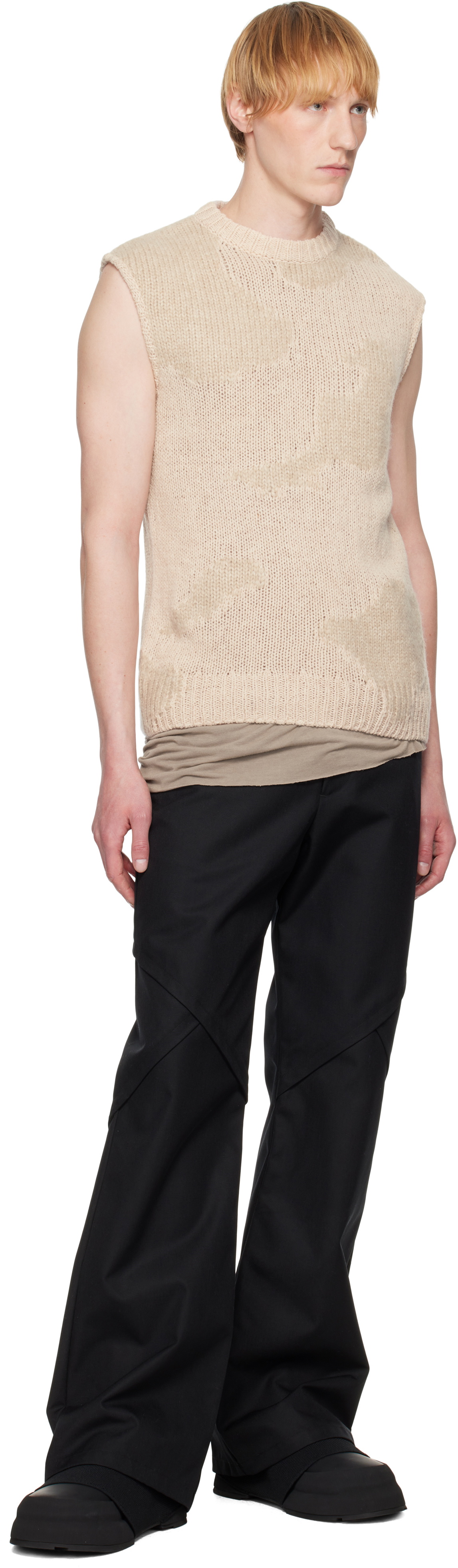 HELIOT EMIL Beige Ophiolite Knit Vest