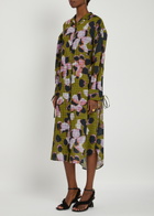 Julia Heuer Fara Floral-print Chiffon Midi Dress Green