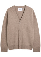 Axel Arigato Milo Logo-embroidered Wool Cardigan Brown