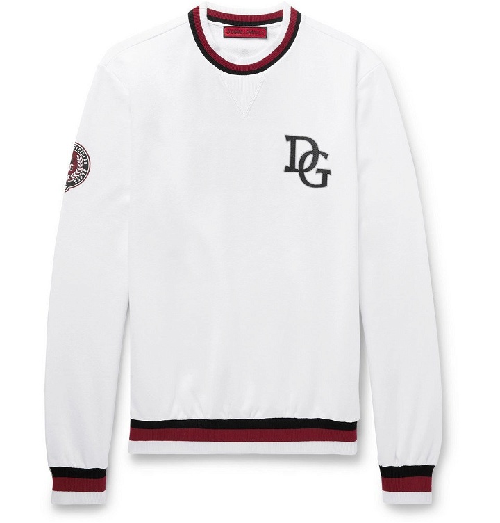 Photo: Dolce & Gabbana - Printed Loopback Cotton-Blend Sweatshirt - Men - White