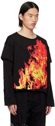 Who Decides War Black Flame Long Sleeve T-Shirt