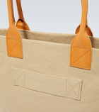 Comme des Garcons Homme - Leather-trimmed canvas tote bag