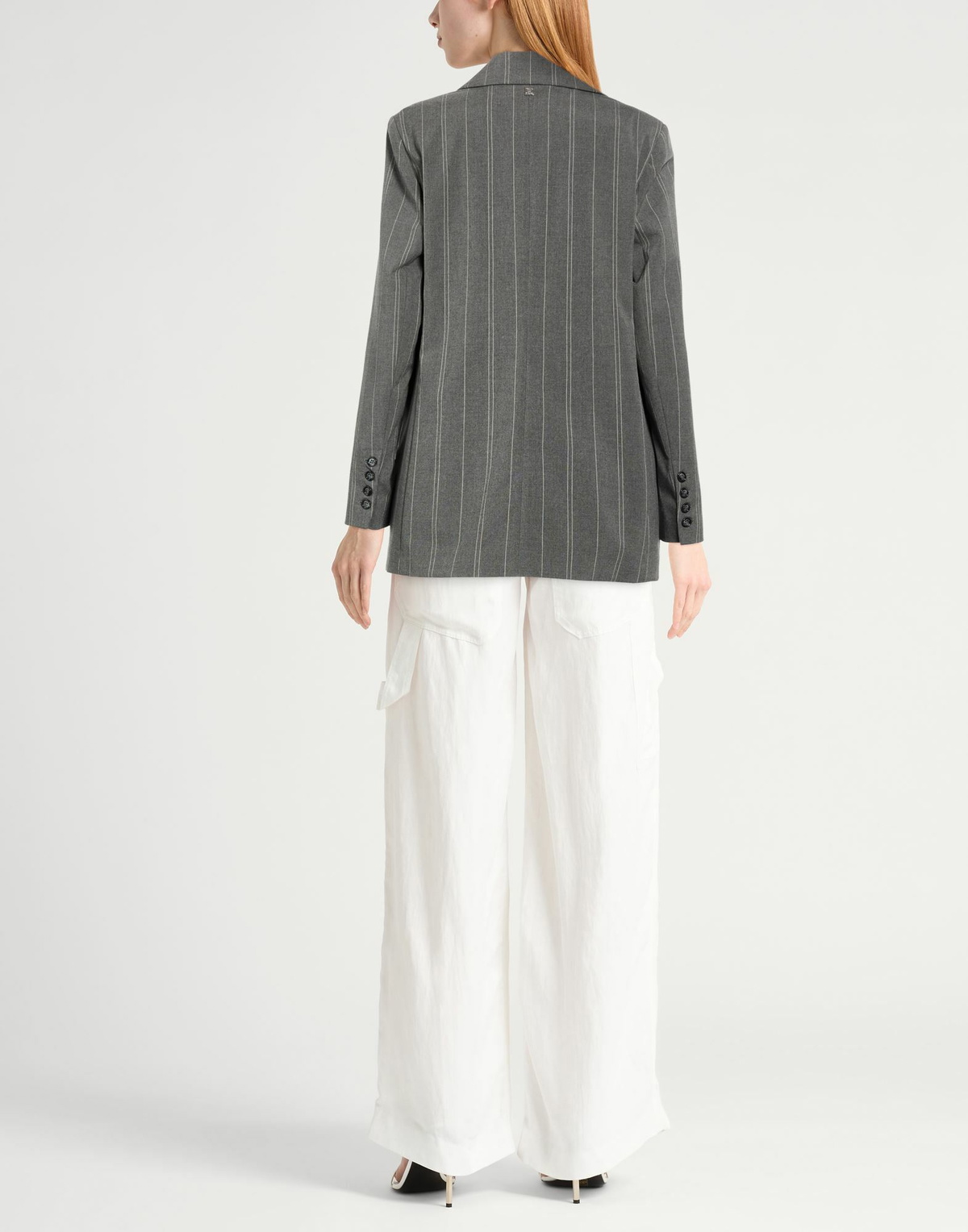 Manila Grace Womens Blazer in Grey