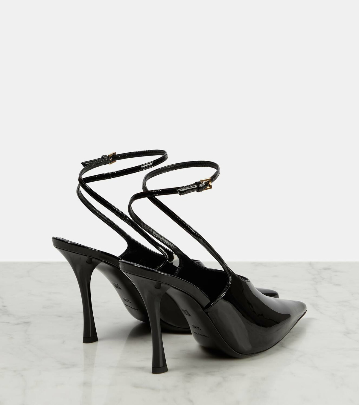 サンダル・ミュール Givenchy Show Brushed Leather Slingbacks Givenchy Show Kitten Heels Slingback Pumps BE402XE1YC-001