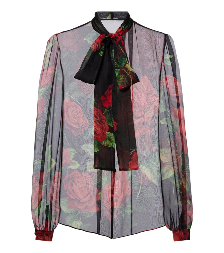 Photo: Dolce&Gabbana Floral silk chiffon blouse