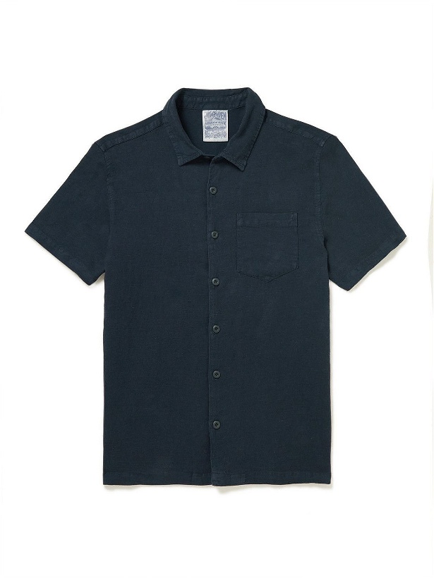 Photo: Jungmaven - The Ridge Garment-Dyed Hemp and Organic Cotton-Blend Shirt - Blue