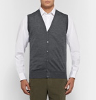 Canali - Slim-Fit Merino Wool Sweater Vest - Men - Dark gray