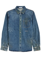 Helmut Lang Distressed Denim Overshirt Indigo