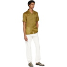 Helmut Lang Tan Silk Casual Fit Shirt