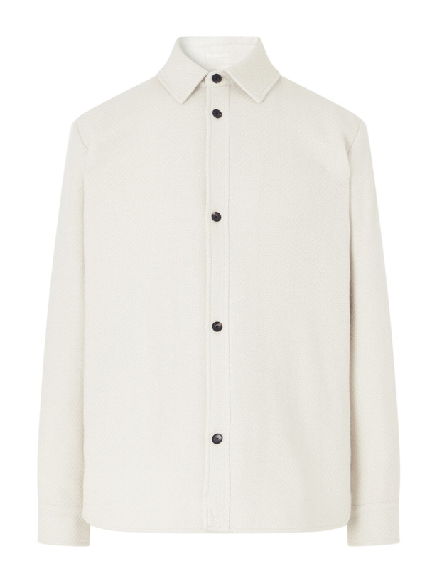 Photo: Mr P. - Herringbone Cashmere Overshirt - Neutrals