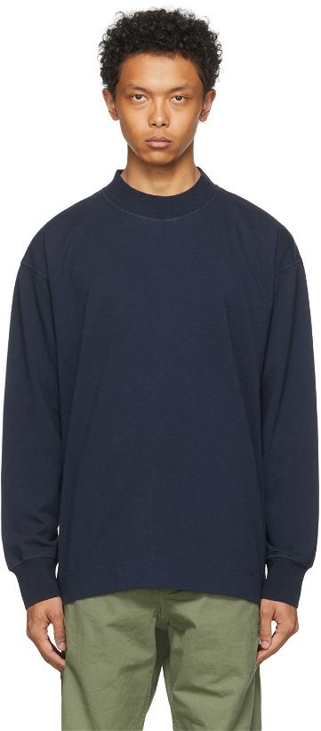 Photo: MHL by Margaret Howell Navy Gym Long Sleeve T-Shirt