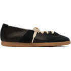 Maison Margiela Black Replica Soft Laced Ballerina Flats