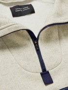 DISTRICT VISION - Jesper Slim-Fit Nylon-Trimmed Fleece-Back Jersey Half-Zip Sweatshirt - Neutrals