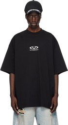VETEMENTS Black Oval Logo Oversized T-shirt