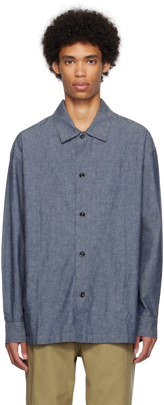 MHL by Margaret Howell Navy Simple Shirt MHL by Margaret Howell