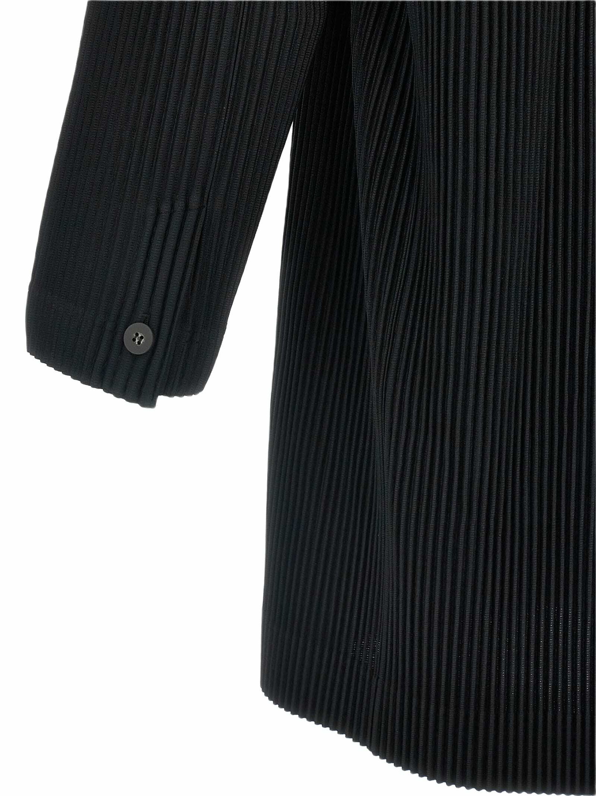Issey Miyake Single-breasted Pleated Coat