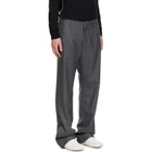 MM6 Maison Margiela Gray Pleated Cotton Wool Trousers