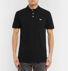 Maison Kitsuné - Cotton-Piqué Polo Shirt - Black