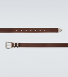 Brunello Cucinelli Debossed leather belt