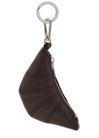 Lemaire Croissant Mini Grained Leather bag Charm - Dark Brown - One Size