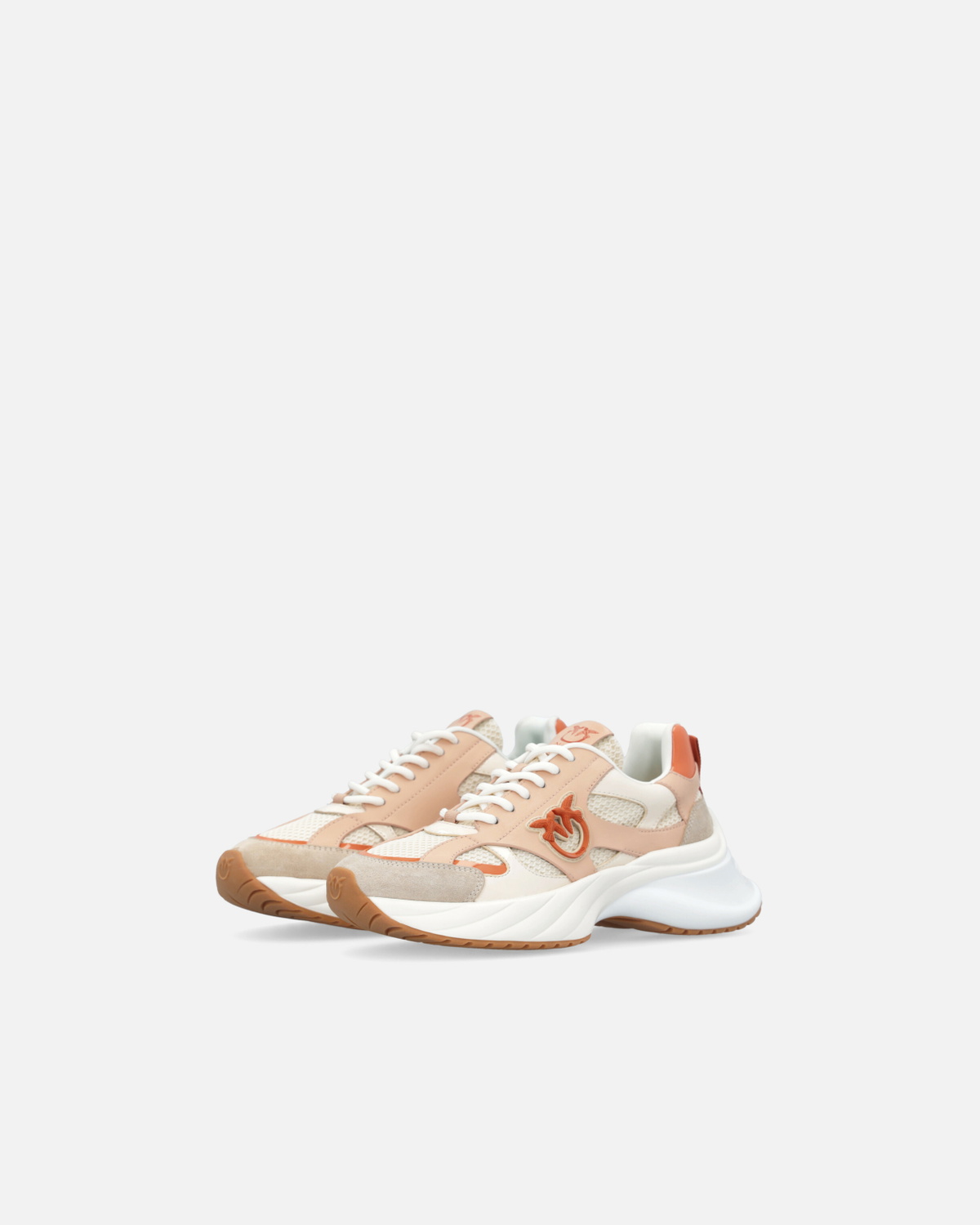 Pinko Neutral Coloured Ariel Sneakers With Patent Details Vexillum Purple
