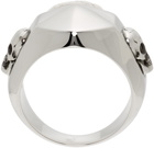 Alexander McQueen Silver Skull & Stud Ring