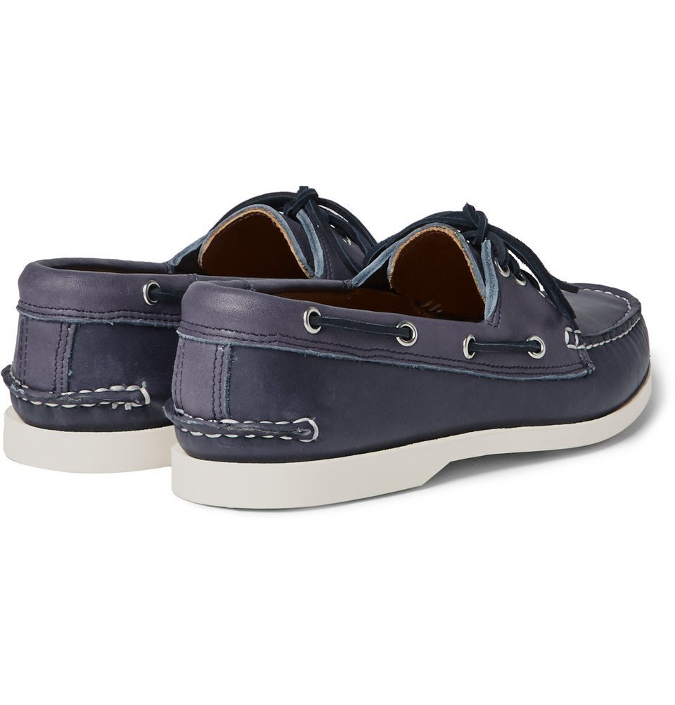 Quoddy Downeast Leather Boat Shoes Navy Quoddy