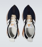 Lanvin - Bumpr suede-paneled mesh sneakers