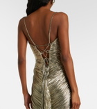 Maria Lucia Hohan Dakota lamé chiffon gown