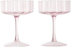 Fazeek Pink Wave Coupe Glass Set
