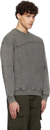 Dime Gray Reverse Stitch Crewneck Sweatshirt