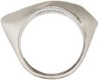 Alexander McQueen Silver Molten Ring