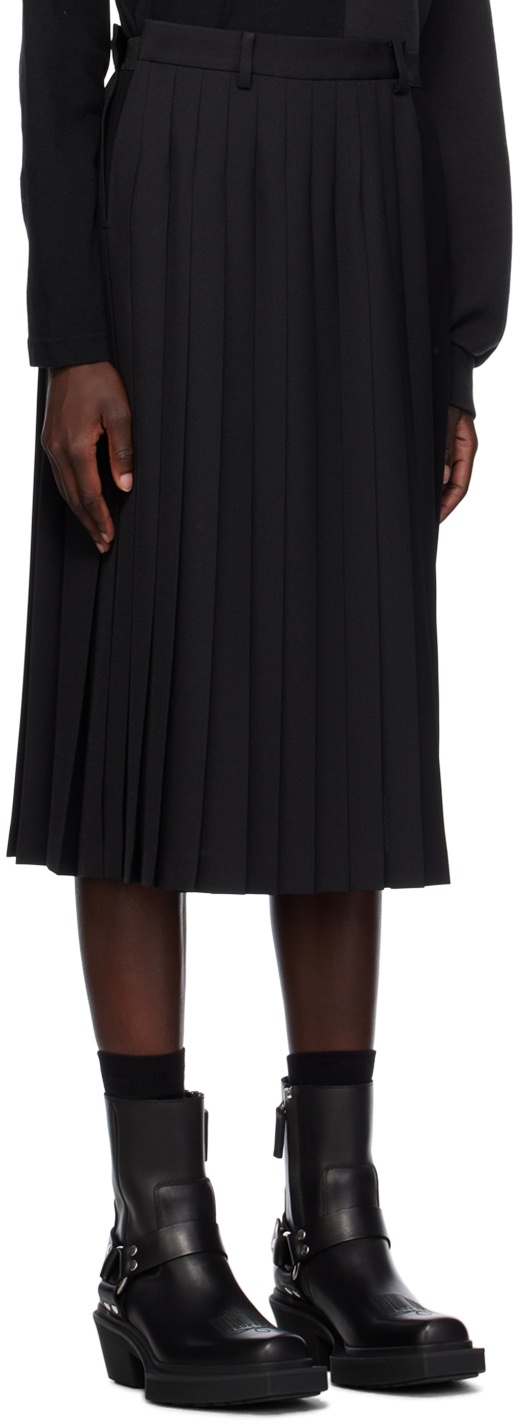 UNDERCOVER Black Pleated Midi Skirt Undercover