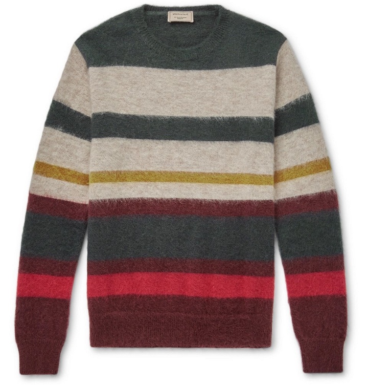 Photo: Maison Kitsuné - Striped Wool-Blend Sweater - Multi