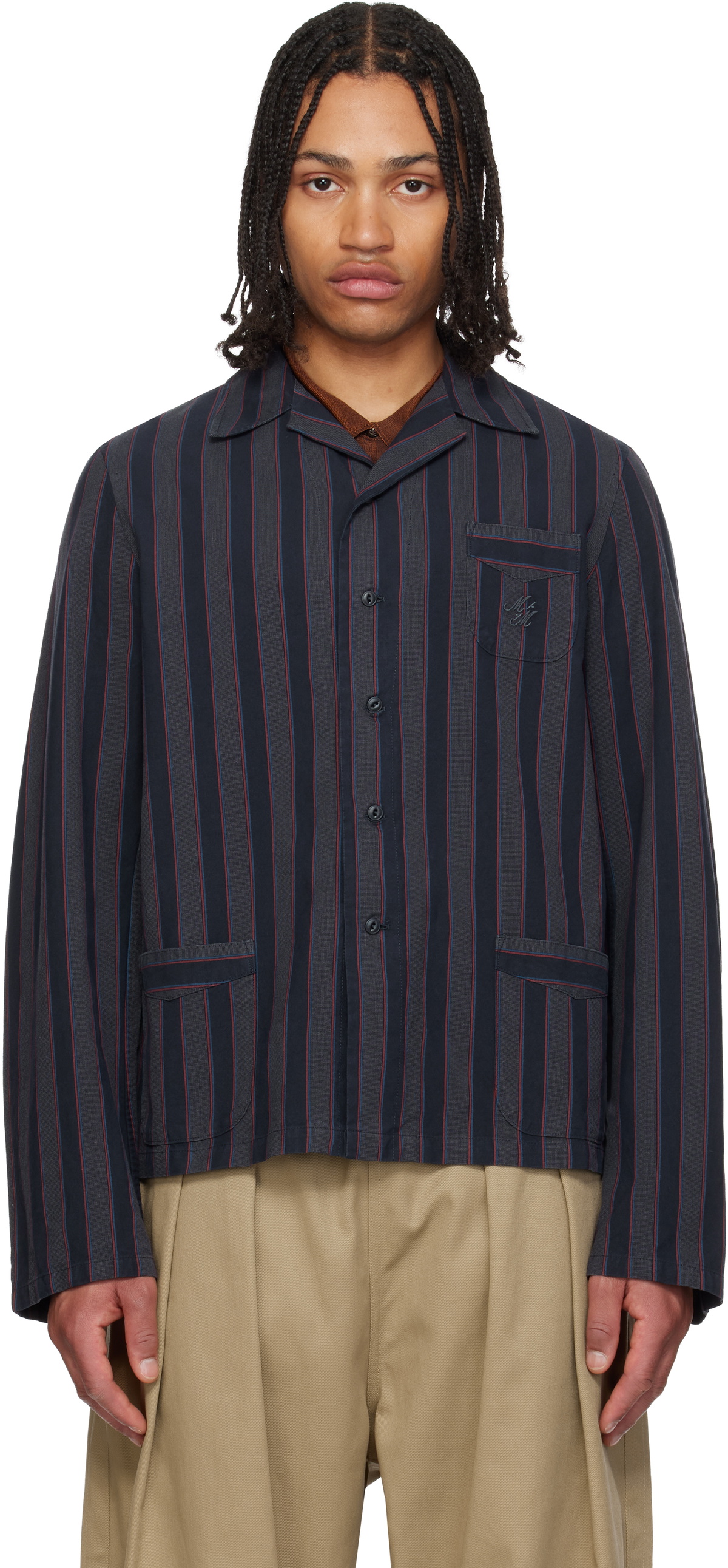 MAISON MARGIELA - Printed Linen & Cotton Shirt Maison Margiela