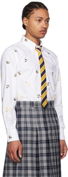 Thom Browne White Birds & Bees Shirt