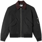 Loewe Men's Cord Collar Bomber Jacket in Black
