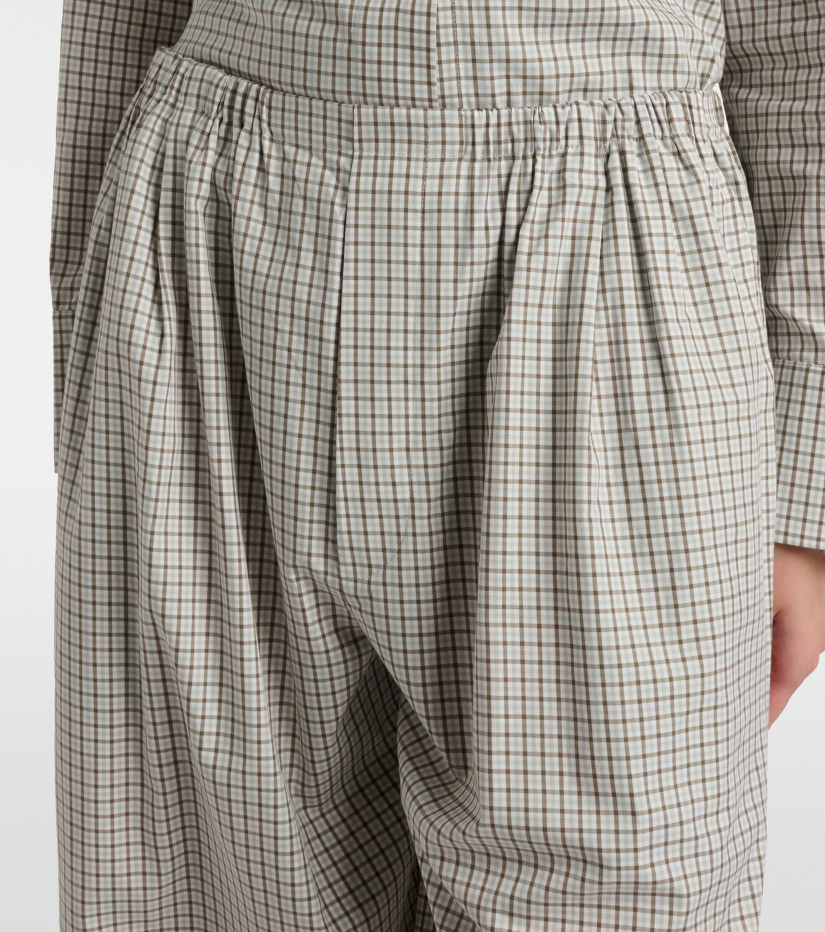 Proenza Schouler White Label Meadow checked cotton wide-leg pants