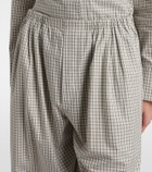 Proenza Schouler White Label Meadow checked cotton wide-leg pants