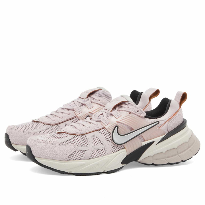 Photo: Nike Women's W V2K Run Sneakers in Violet/Bone/Black