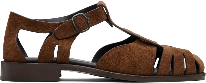 Photo: HEREU Tan Pesca Suede Sandals