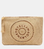 Stella McCartney Logo raffia clutch