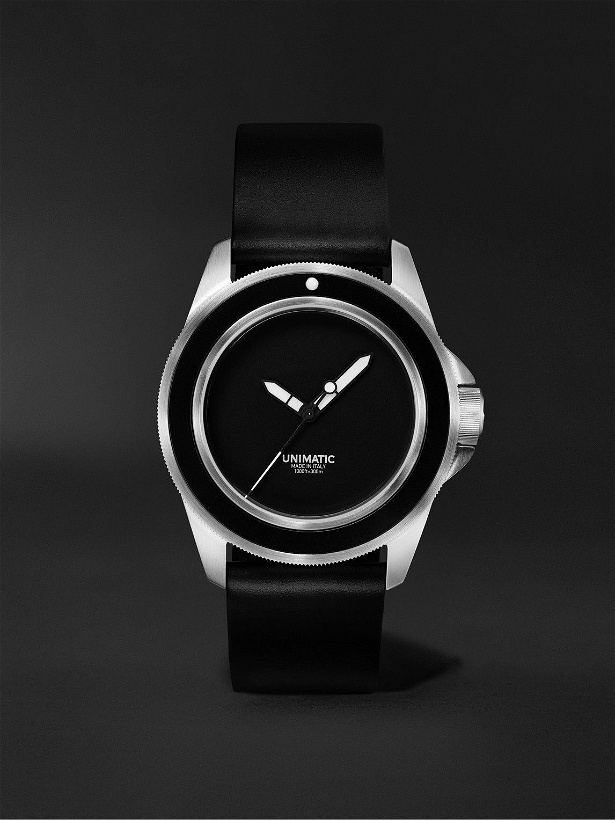 Photo: UNIMATIC - Limited Edition Automatic 40mm Stainless Steel and Leather Watch, Ref. No. U1S-M