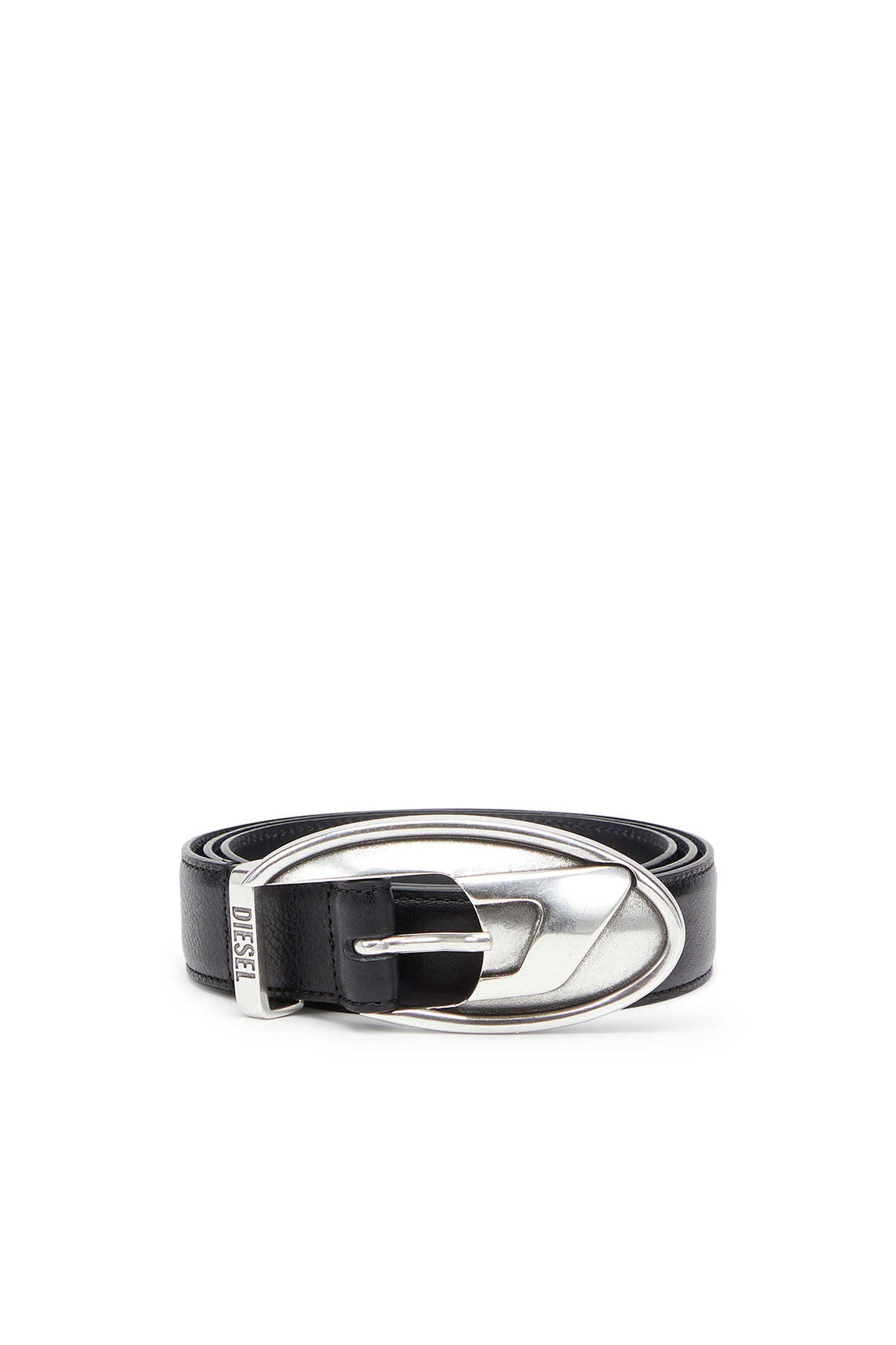 Diesel 3 cm belt in bonded leather - Belts - Unisex - Black
