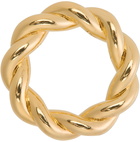 Bottega Veneta Gold Twist Ring