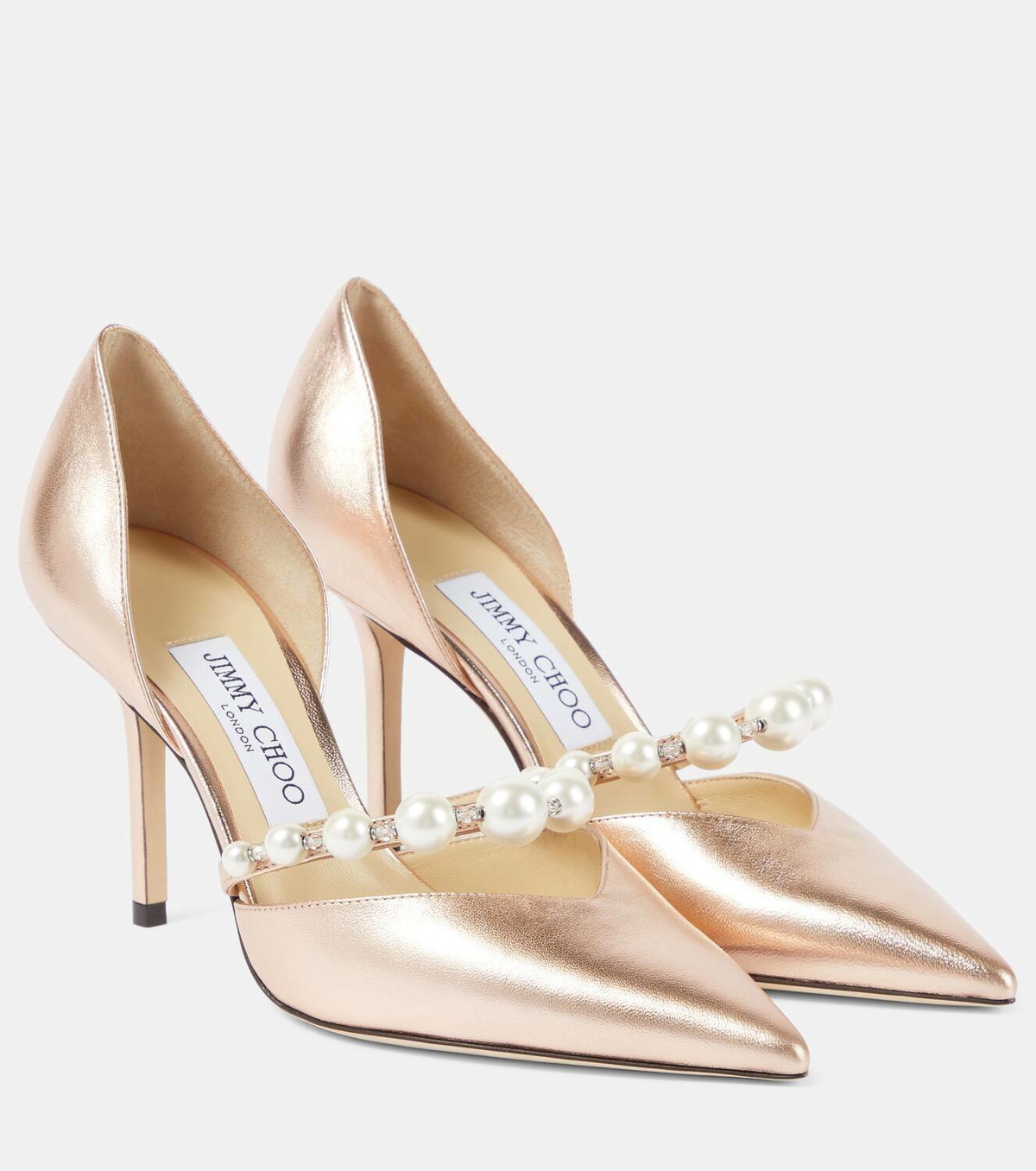 靴 Aurelie 85 Aurelie 85| Bridal White Patent Leather Pumps | JIMMY CHOO