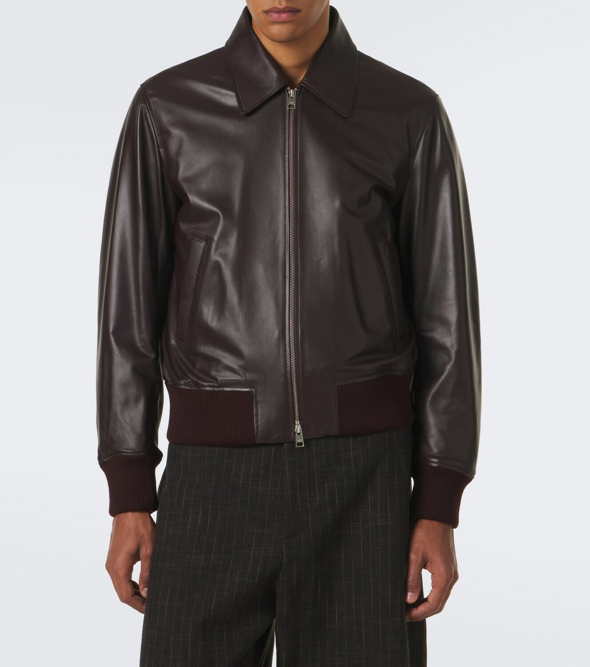 Ami Paris Leather blouson jacket