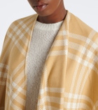 Burberry Burberry Check wool, silk, and cashmere cape