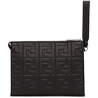 Fendi Black Forever Fendi Embossed Pouch